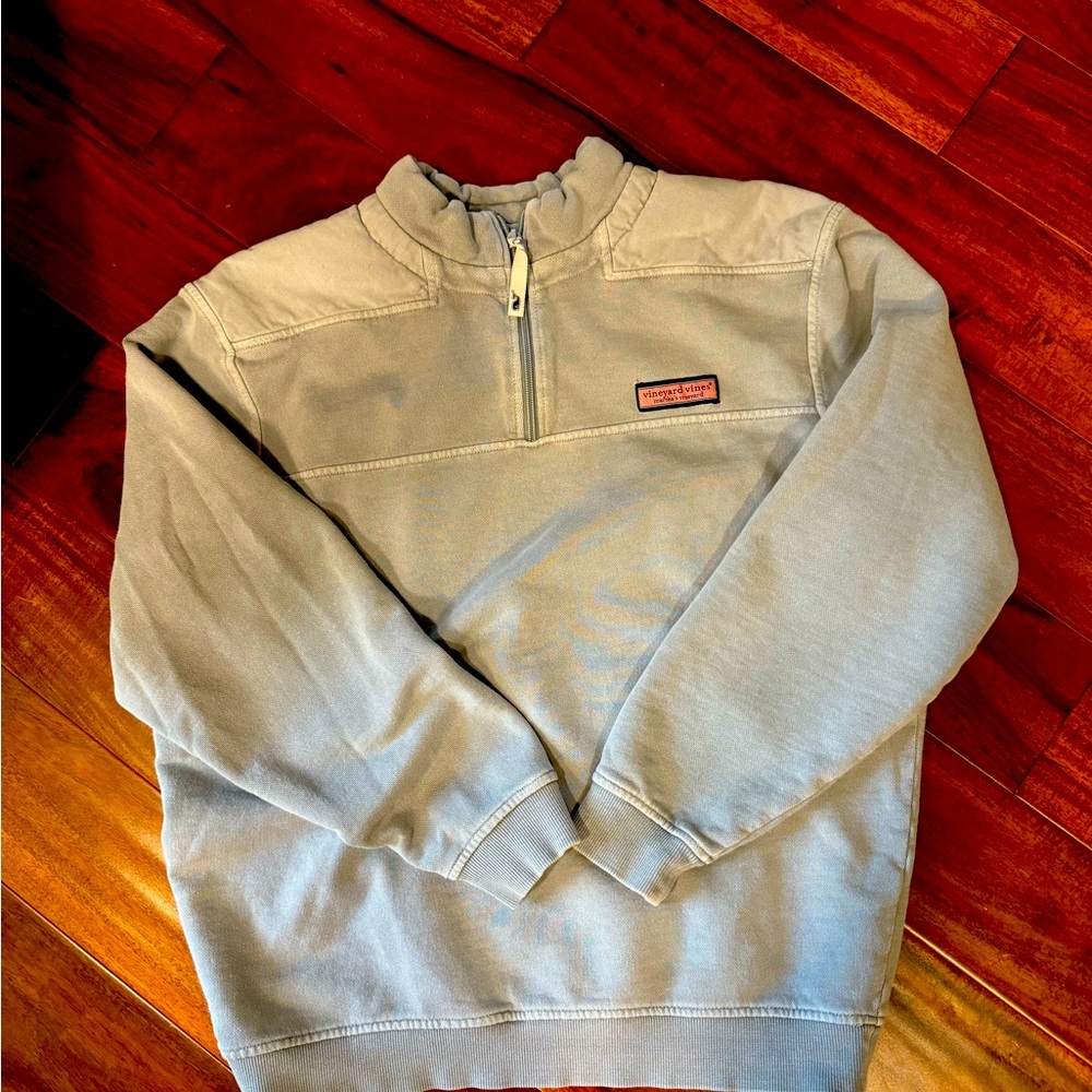 Vinyard Vines Gray Quarter Zip Up Sweatshirt. Comfortable and soft.